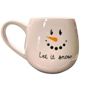 Global Design Connections Snowman Face “let it snow”mug Cup Excellent condition!